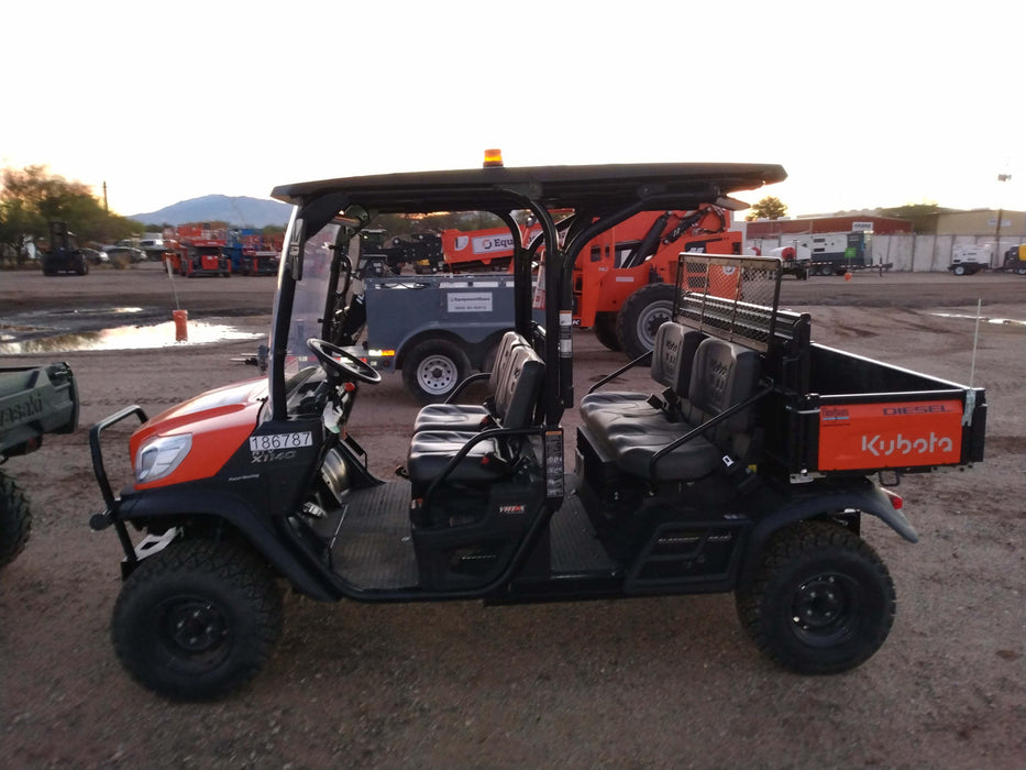2021 Kubota RTV-X1140W-H Plastic Canopy, Windshield Acrylic Clear, LED Strobe Light, Wire Harness Kit, Back up Alarm