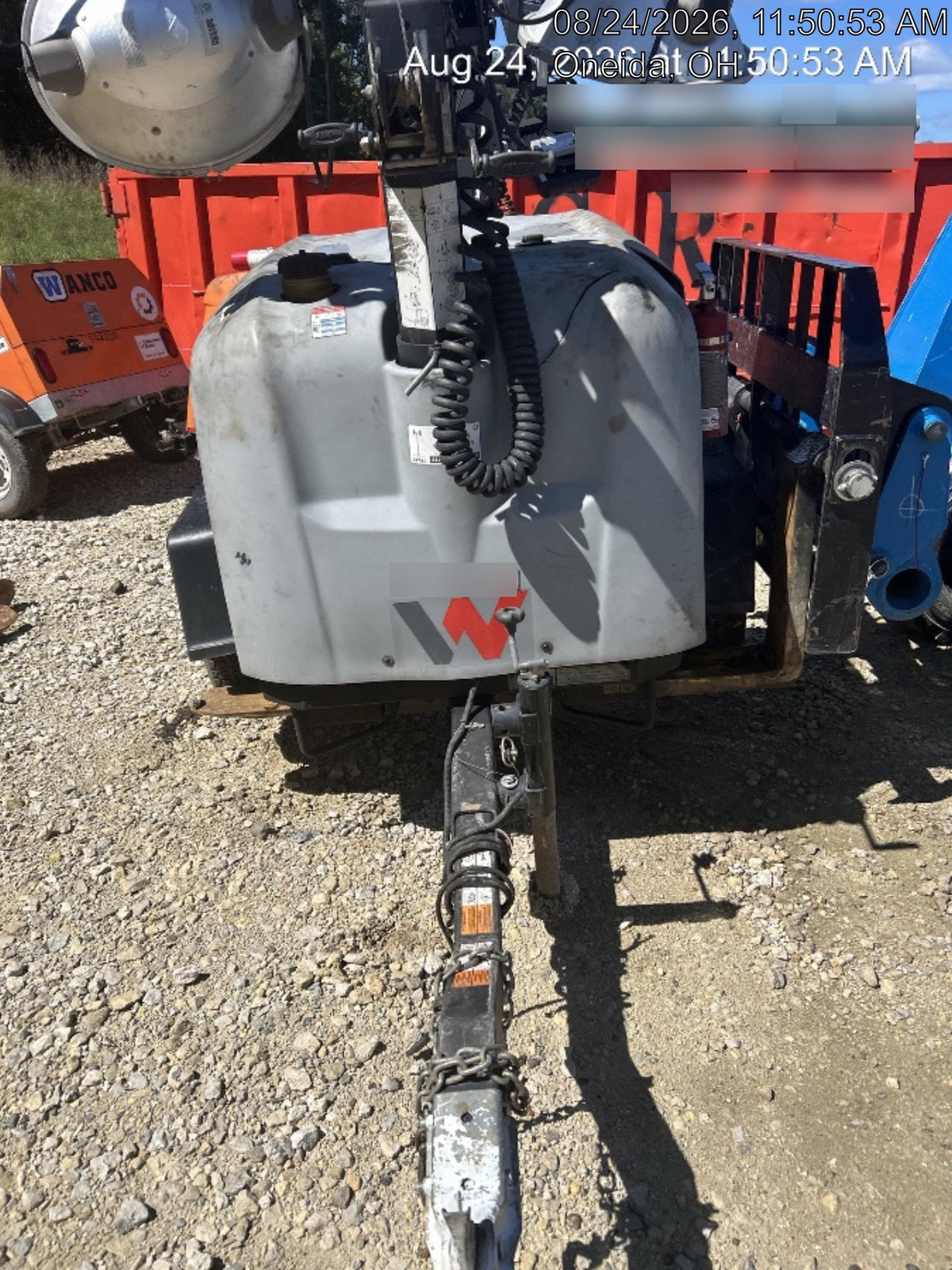 2019 Wacker Neuson LTV6L-MH Mobile Light Tower w/Fuel Level Sensor Installed