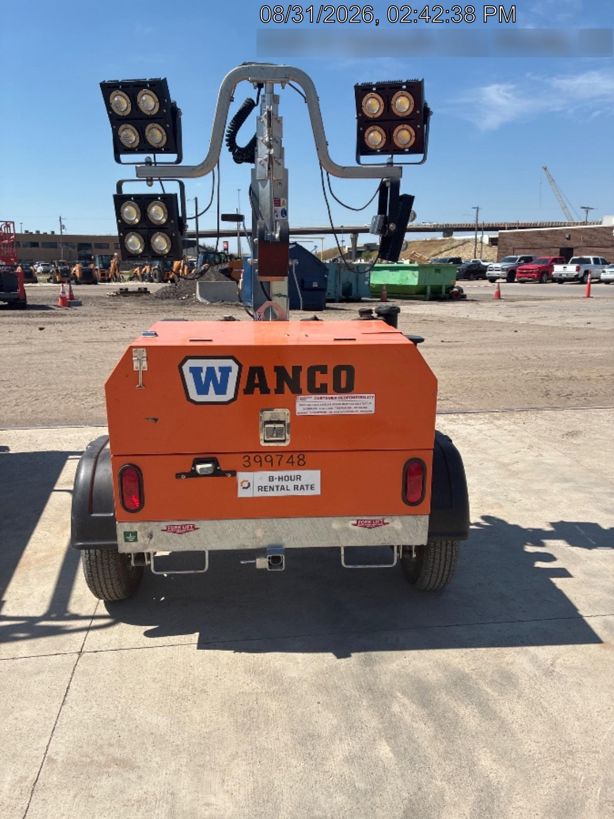2024 Wanco WLTT-4MM4K Diesel, Deep Sea Controller, Shore Power Plug, Auto Start, (4) 350W LED Floodlights, 4kW Generator, 60 Gal Fuel Tank, 2" Ball, T3