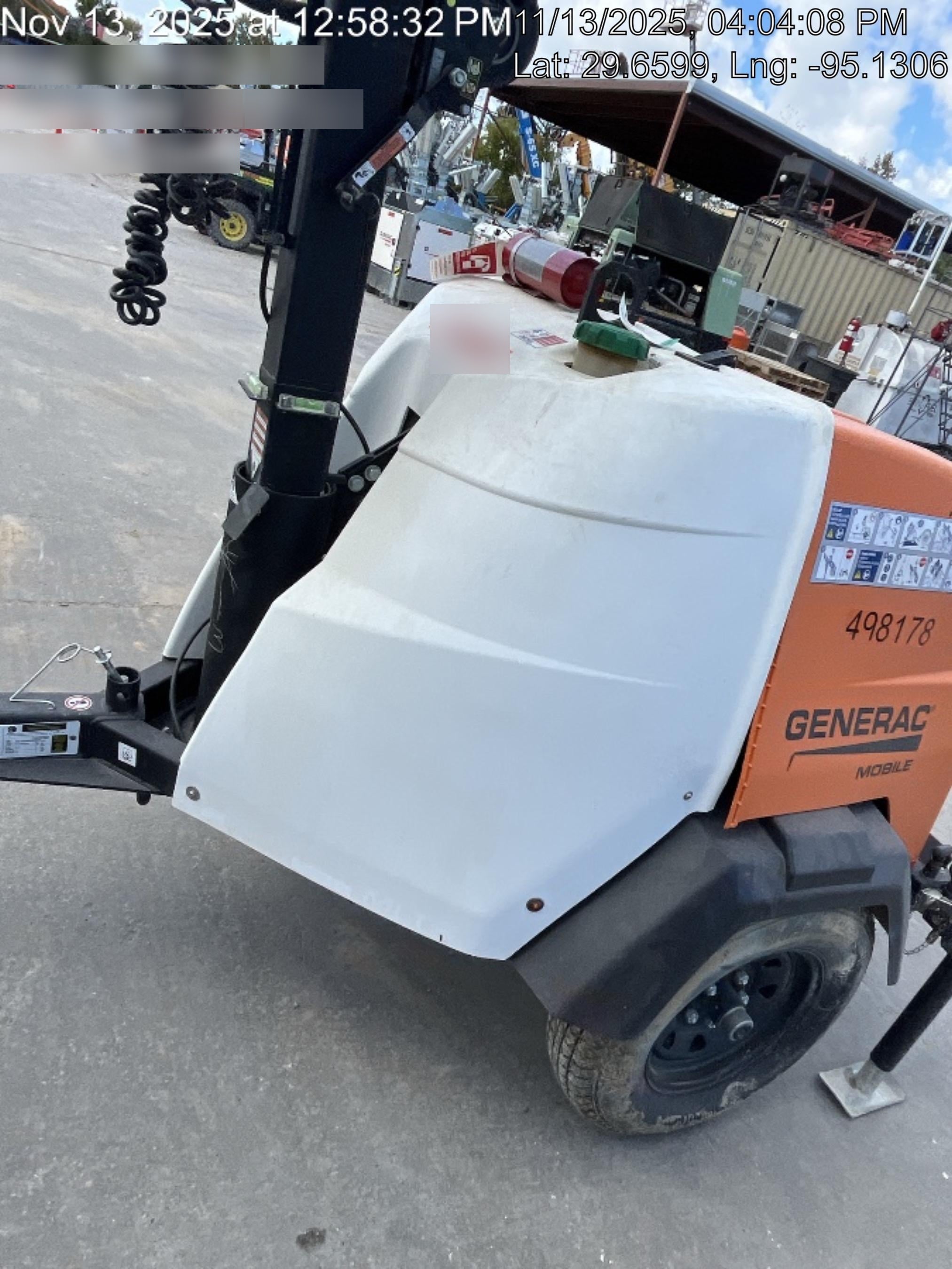 2025 Generac MLTS-4 Diesel, Mitsubishi L2E, 7.1 hp @1800 rpm, Flex Switch 120V Input, Powerzone Controller, (4) 320W LED Lights, 4kW Generator, 39.9 Gal Fuel Tank, 2" Ball