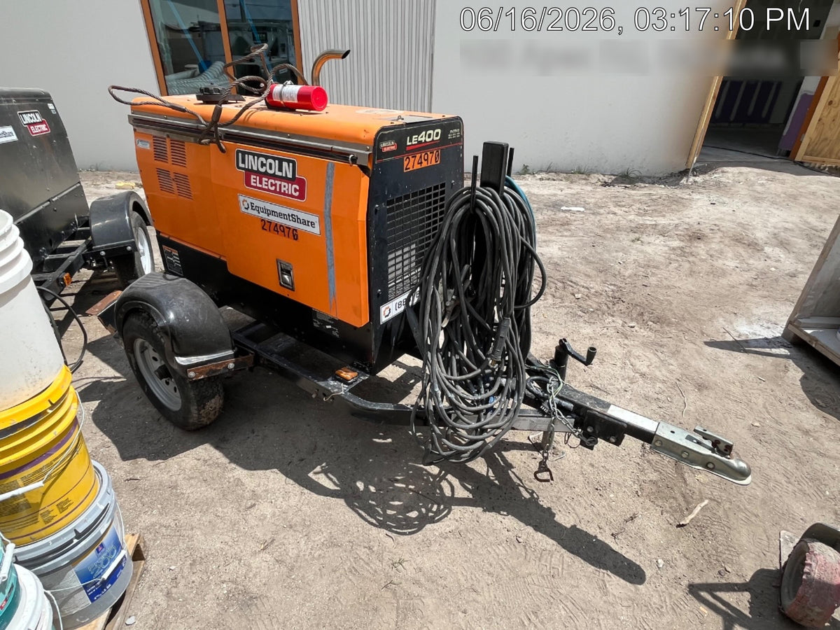 2022 Lincoln Electric LE400 Kubota V1505, Trlr, Cable Rack, Light Kit, ES Decals, T3