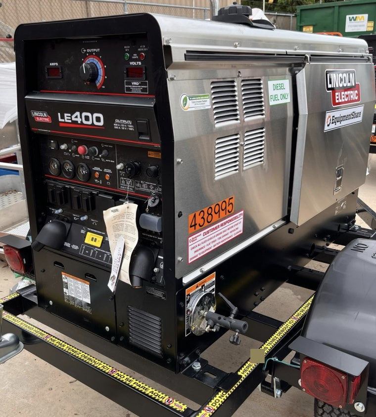 2024 Lincoln Electric LE400 Kubota V1505, Trlr, Cable Rack, Light Kit, ES Decals, T3