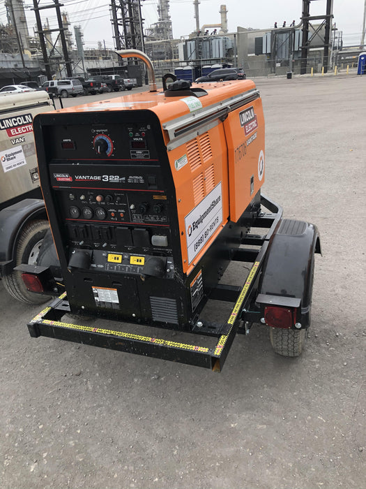 2021 Lincoln Electric Vantage 322 Vantage 322 Ready Pak 3 w/ Decals, ORANGE (includes trailer, cable rack, fender light kit) NO Telematics
