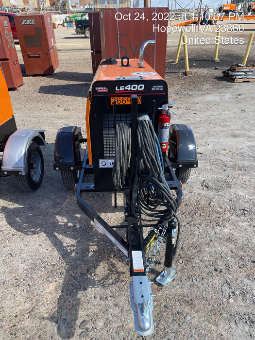 2022 Lincoln Electric LE400 Kubota V1505, Trlr, Cable Rack, Light Kit, ES Decals, T3