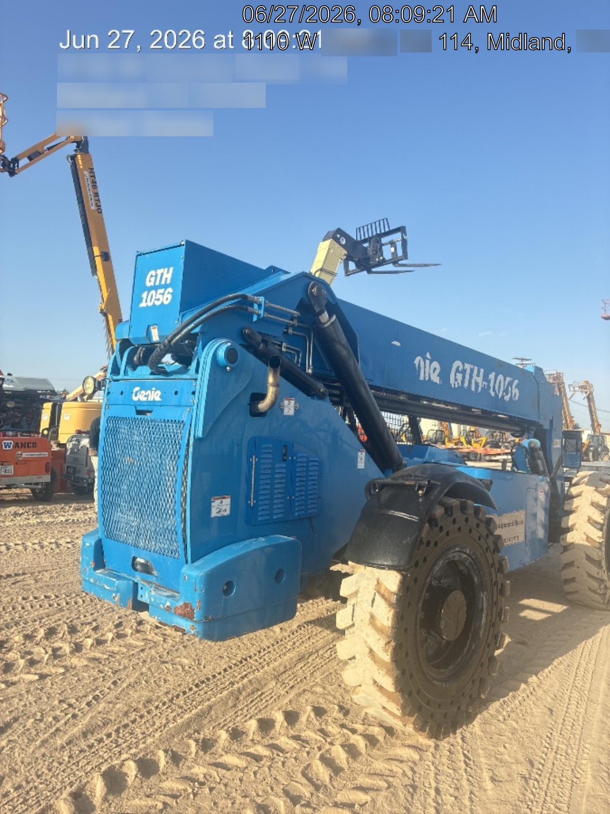 2018 Genie GTH-1056 GTH-1056 w/Open ROPS, Solid Tires, Work Lights, 60" carriage/forks, cab mesh, beacon