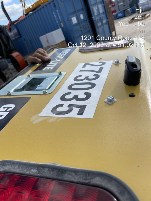 2022 Allmand NLV3GR (4) LED Light Fixture 350W, 23' Vertical Mast, 3kW Prime, Towable, ES Decals, T3