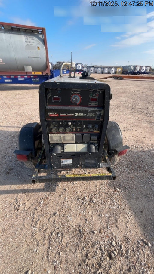 2018 Lincoln Electric Vantage 322 Lincoln Vantage 322 Welder Ready Pak 3 - Vantage 322, Trailer, Fender and light kit, Cable rack