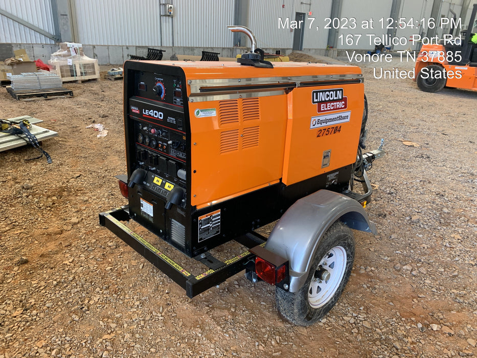 2022 Lincoln Electric LE400 Kubota V1505, Trlr, Cable Rack, Light Kit, ES Decals, T3