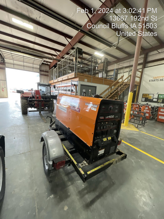 2022 Lincoln Electric LE400 Kubota V1505, Trlr, Cable Rack, Light Kit, ES Decals, T3