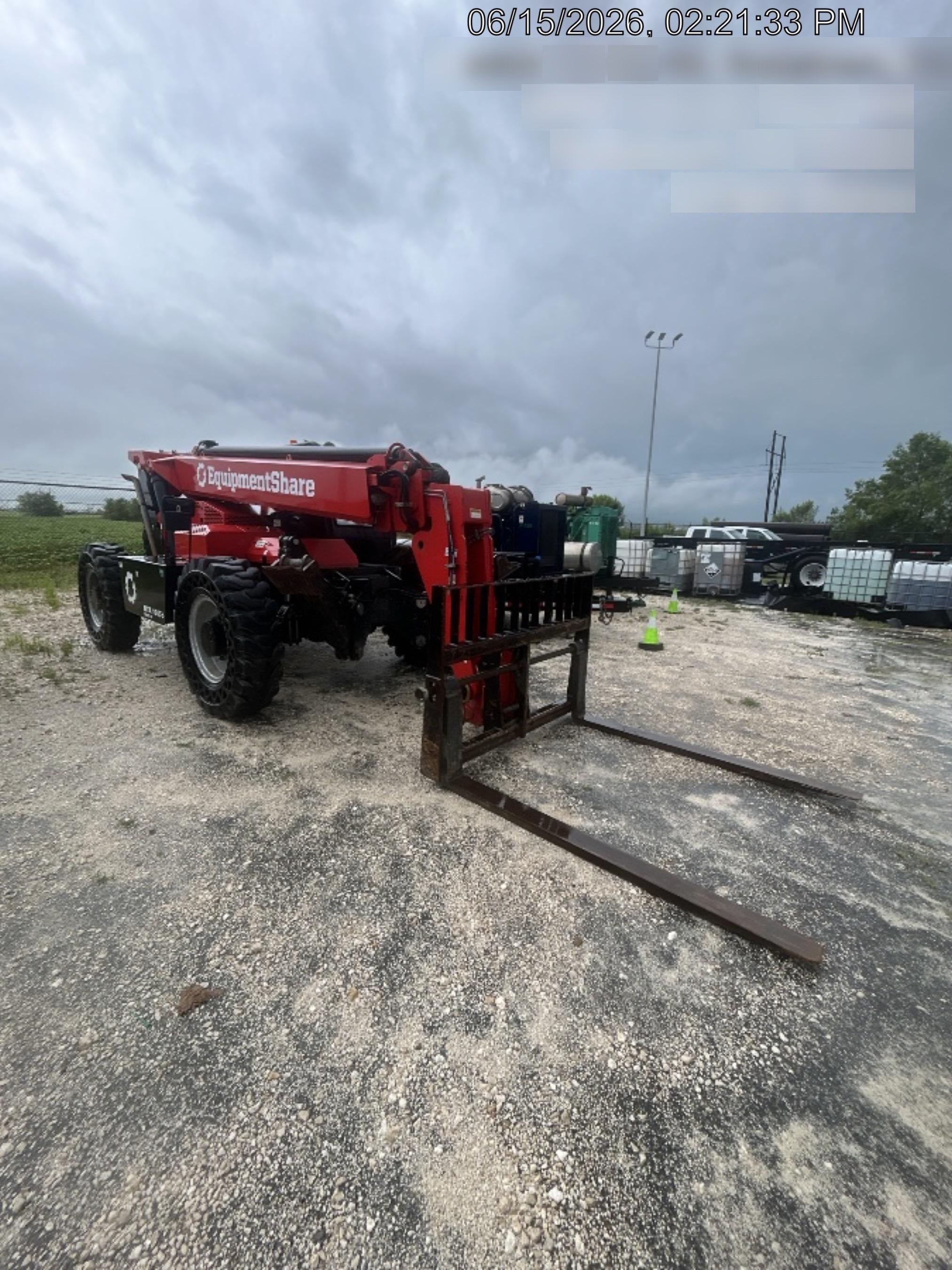 2019 Manitou MTA10055 Cab/Heat/Air, 120 HP, Solid Tires, Work Lights, Lift Hook, Auxiliary Hydraulics 66" Carriage and 60" Forks