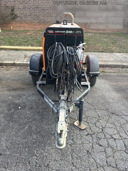 2021 Lincoln Electric Vantage 322 Vantage 322 Ready Pak 3 w/ Decals, ORANGE (includes trailer, cable rack, fender light kit) NO Telematics