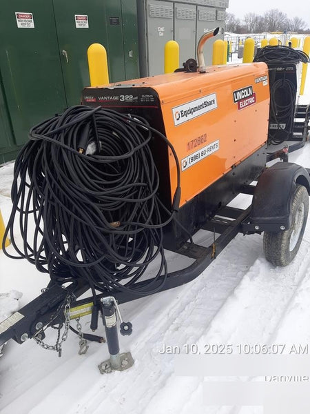 2021 Lincoln Electric Vantage 322 Vantage 322 Ready Pak 3 w/ Decals, ORANGE (includes trailer, cable rack, fender light kit) NO Telematics