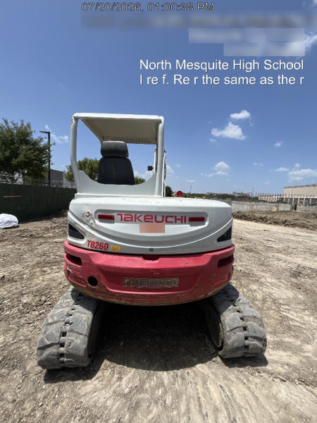 2019 Takeuchi TB260 Takeuchi TB260 Canopy w/Rubber Tracks, Auxiliary Hydraulics, Standard Blade, Manual QC