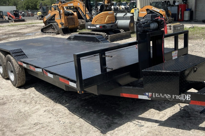 2024 TEXAS PRIDE TRAILERS 21' Lowboy Gravity Tilt Bed 14K Bumper Pull Trailer