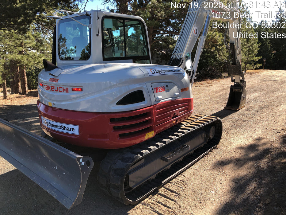 2020 Takeuchi TB290C Cab/Heat/Air, Rubber Tracks, Manual TAG QC