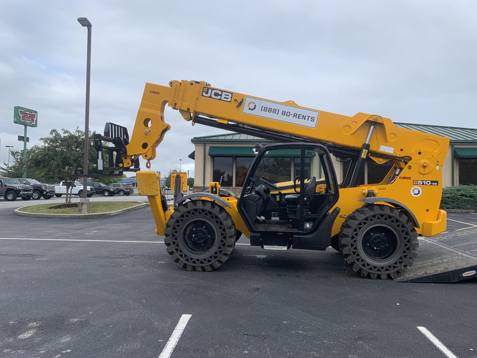 2020 JCB 510-56 Canopy, Solid Tires, Work Lights, Beacon, Aux Hydraulics, Back up Alarm, Lifting Eye, ES Decals