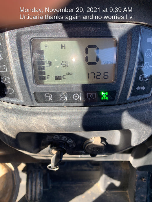 2021 Kubota RTV-X1140W-H Plastic Canopy, Windshield Acrylic Clear, LED Strobe Light, Wire Harness Kit, Back up Alarm