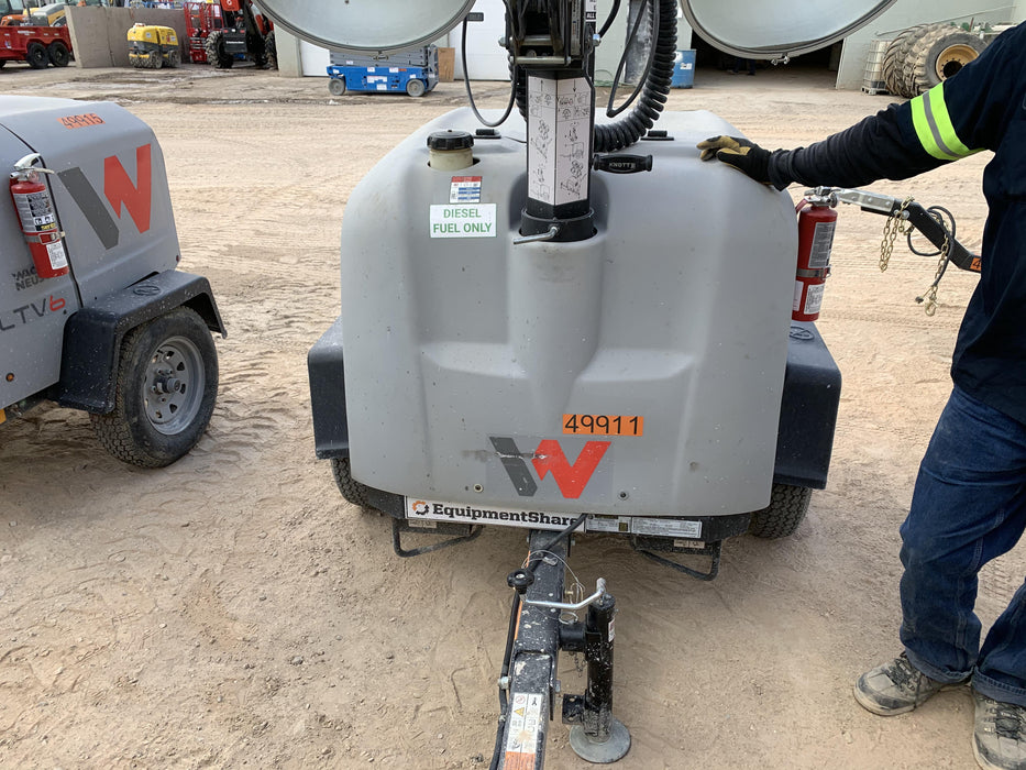 2019 Wacker Neuson LTV6L-MH Mobile Light Tower w/Fuel Level Sensor Installed