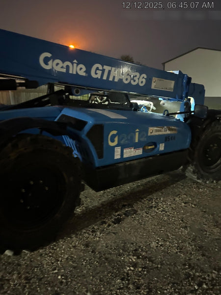 2018 Genie GTH-636 Genie GTH-636 w/Open ROPS, Solid Tires, Work Light/Beacon, 48" Carriage and Forks