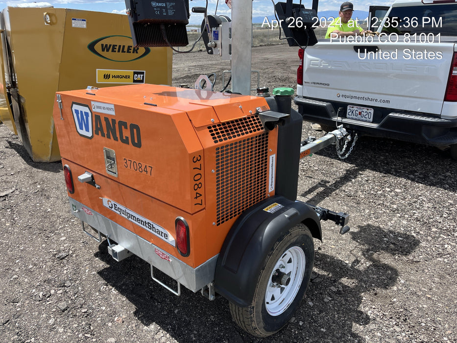 2023 Wanco WLTT-4MM4K Diesel, Deep Sea Controller, Shore Power Plug, Auto Start, (4) 350W LED Floodlights, 4kW Generator, 60 Gal Fuel Tank, 2" Ball, T3