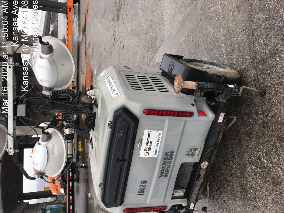 2018 Wacker Neuson LTV6L-MH Wacker Neuson LTV6L Mobile Light Tower w/Fuel Level Sensor Installed