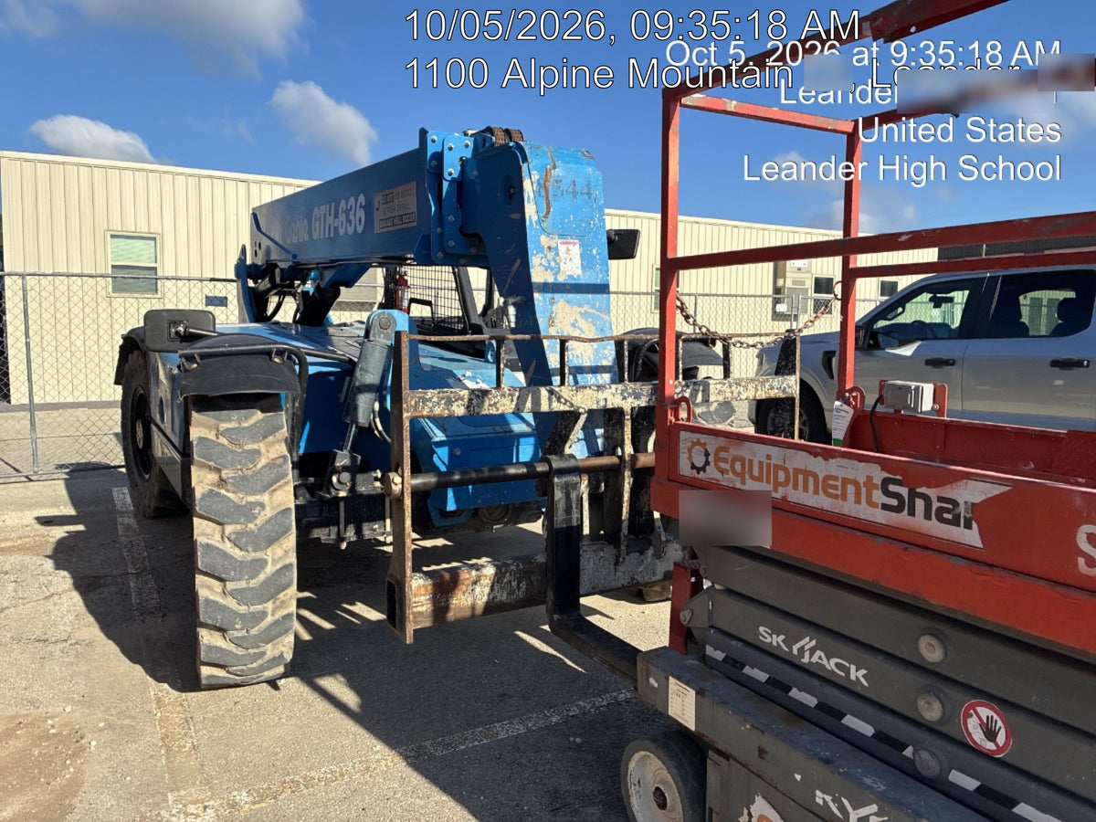 2018 Genie GTH-636 Genie GTH-636 w/Open ROPS, Solid Tires, Work Light/Beacon, 48" Carriage and Forks