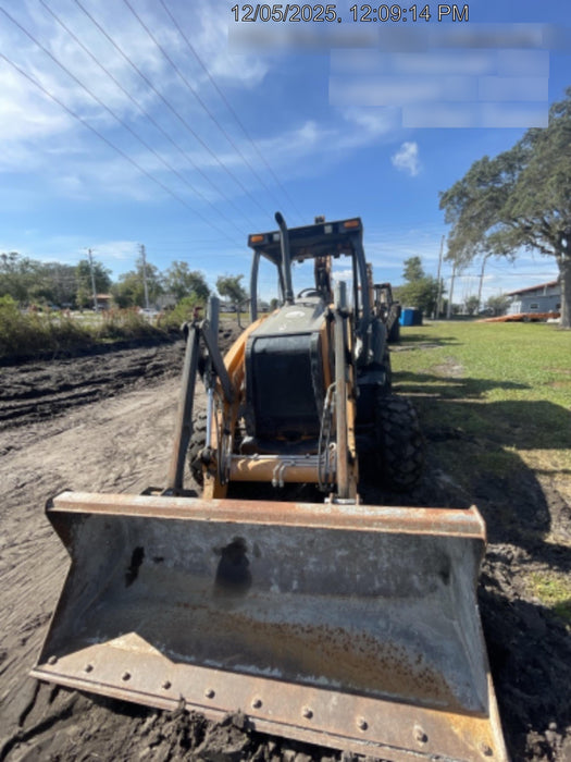 2019 Case 580N EP Canopy, 4WD, 1-Way Aux Hydraulics, Pilot Controls, Ride Control and Loader Aux Hydraulics, 900 LB. Front CWT, 82" HD LONG LIP (1 CU. YD.) W/BOCE AND LIFT EYES, FLIP OVER/STABILIZER PADS COMB