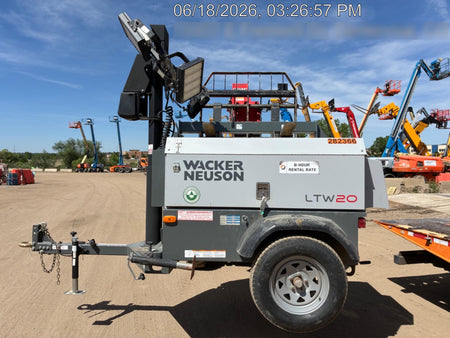 2022 Wacker Neuson LTW20Z1 Isuzu Dsl. Engine, 23' Mast, (4) 300W LED Lights, CWK, Programmable Dawn to Dusk, 360 Deg. Rotation, 57 Gal. Tank, Trailer Mounted