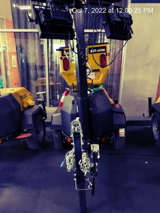 2022 Allmand NLV3GR (4) LED Light Fixture 350W, 23' Vertical Mast, 3kW Prime, Towable, ES Decals, T3