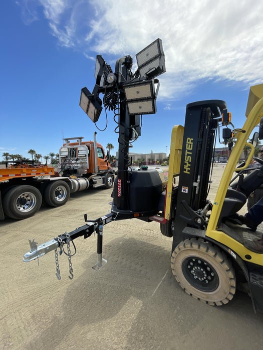 2022 Allmand NLV3GR (4) LED Light Fixture 350W, 23' Vertical Mast, 3kW Prime, Towable, ES Decals, T3