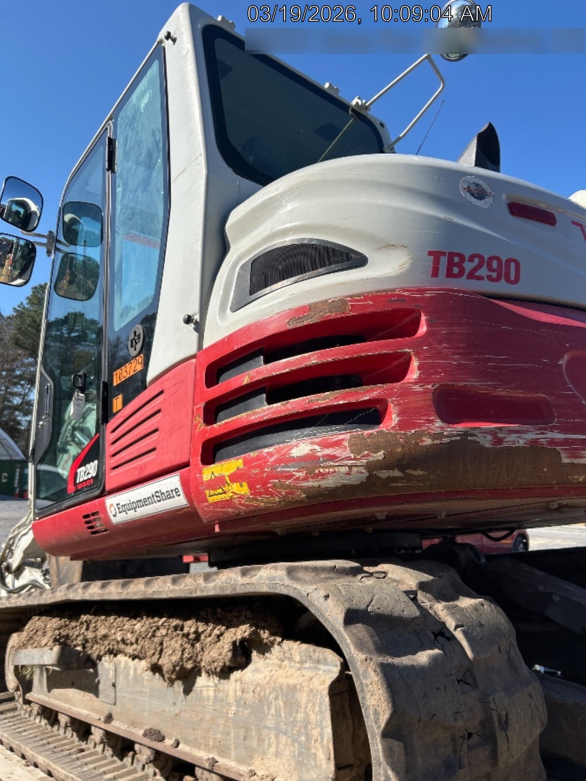 2020 Takeuchi TB290C Cab/Heat/Air, Rubber Tracks, Manual TAG QC