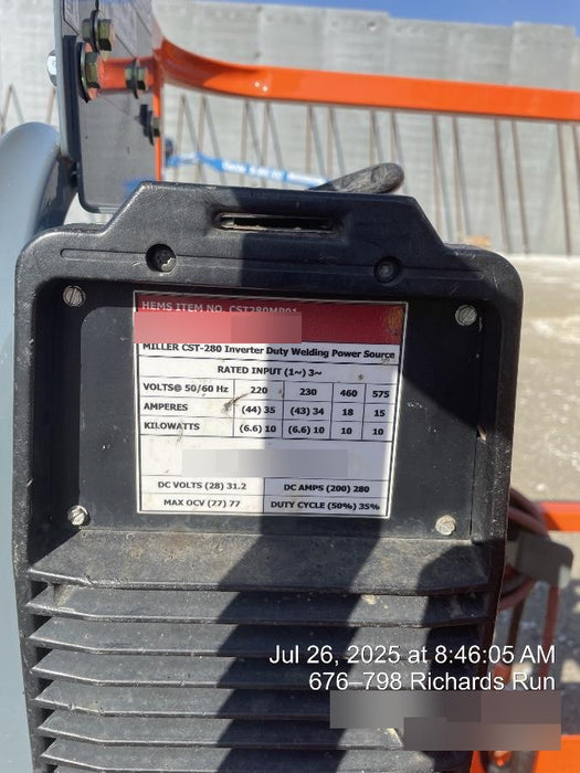 2022 MILLER ELECTRIC CST-280