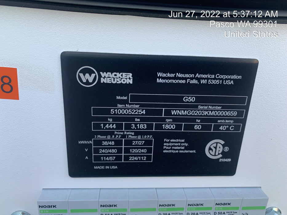 2022 WACKER NEUSON G50