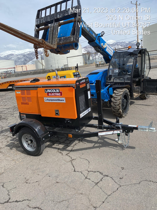 2022 Lincoln Electric LE400 Kubota V1505, Trlr, Cable Rack, Light Kit, ES Decals, T3