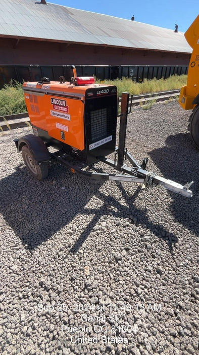 2022 Lincoln Electric LE400 Kubota V1505, Trlr, Cable Rack, Light Kit, ES Decals, T3