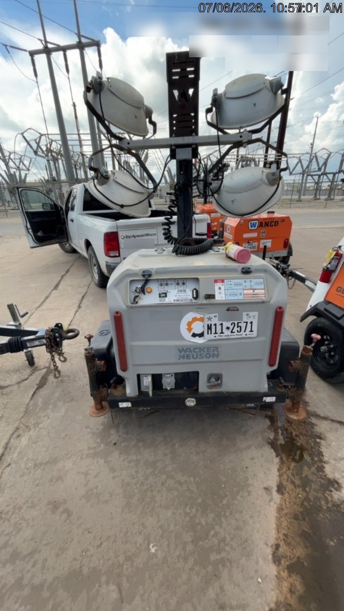 Wacker Neuson LTV6K-MH Wacker Neuson LTV6K Towable Light Tower