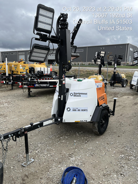 2023 Generac MLT2 Diesel, Flex Switch 120V Input, Powerzone Controller, (4) 320W LED Lights, 4kW Generator, 39.9 Gal Fuel Tank, 2" Ball, T3