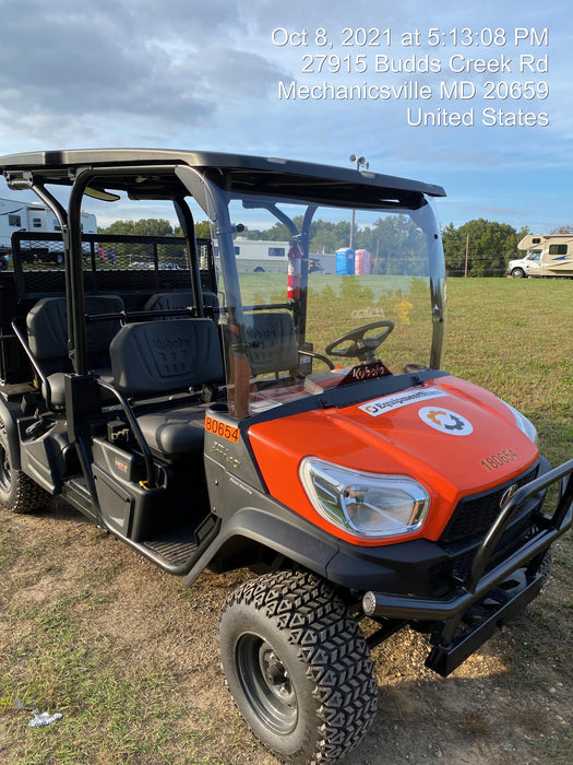2021 Kubota RTV-X1140W-H Plastic Canopy, Windshield Acrylic Clear, LED Strobe Light, Wire Harness Kit, Back up Alarm