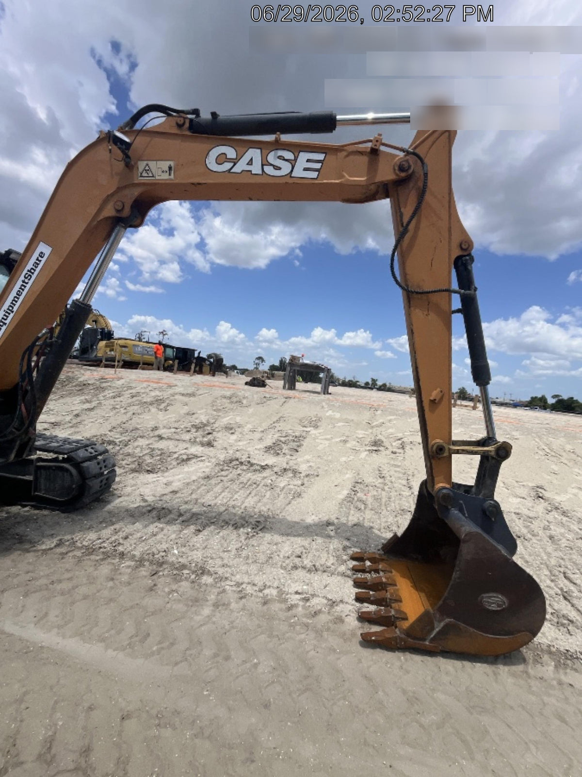 2018 Case CX80C CLOSED CAB, A/C, RUBBER TRACKS PADS, 7'-2" ARM