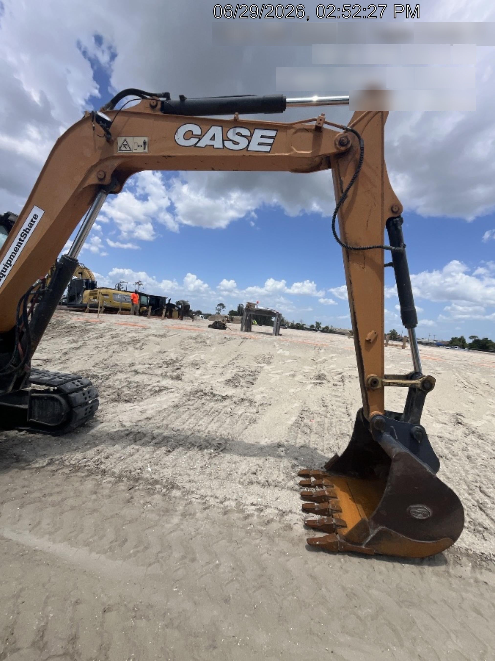 2018 Case CX80C CLOSED CAB, A/C, RUBBER TRACKS PADS, 7'-2" ARM