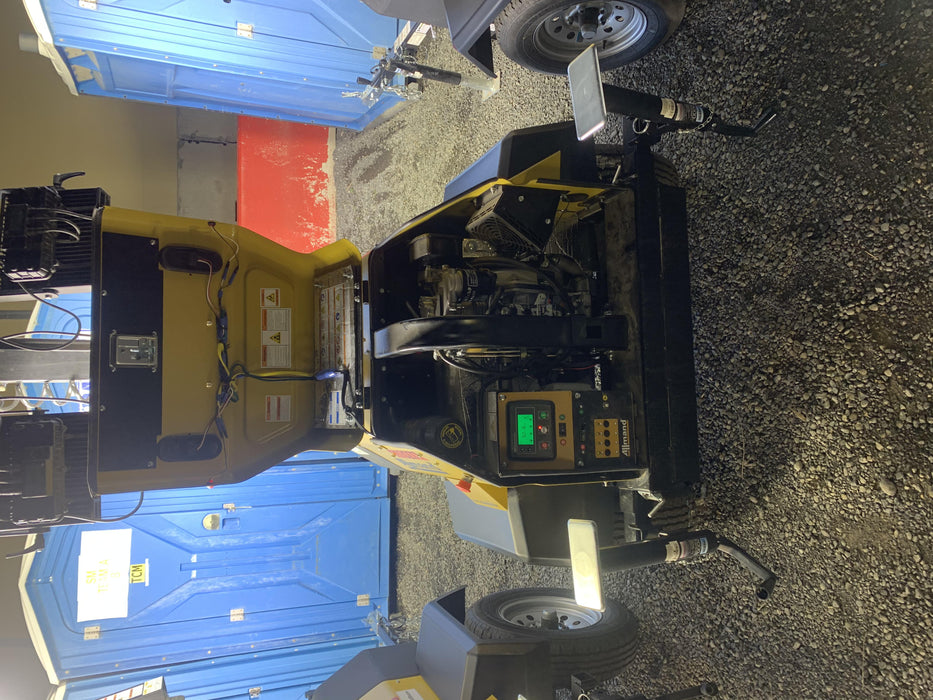 2020 Allmand NLV3GR (4) LED Light Fixture 350W, 23' Vertical Mast, 3kW Prime, Towable, Deep Sea L401, Leveling Jacks, Yanmar T4F 5.8hp