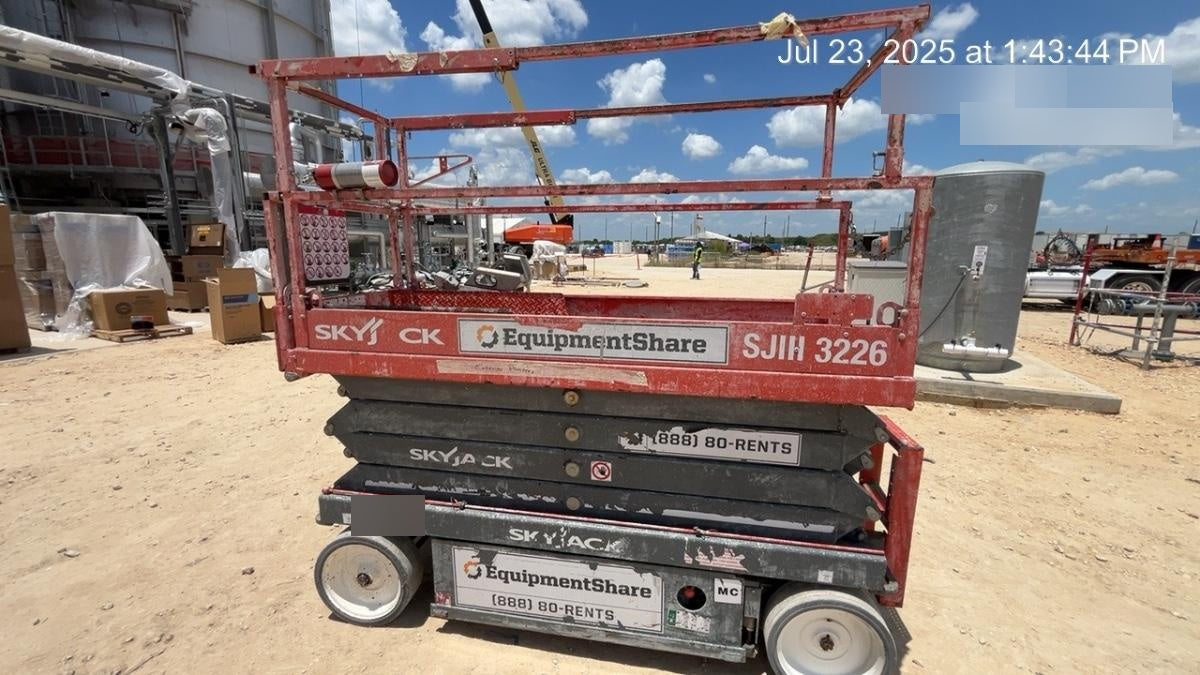 2019 Skyjack SJIII-3226 Standard Options, Trojan Batteries