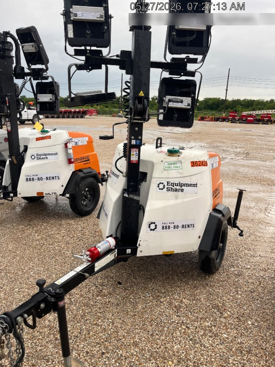 2023 Generac MLT2 Diesel, Flex Switch 120V Input, Powerzone Controller, 
(4) 320W LED Lights, 4kW Generator, 39.9 Gal Fuel Tank, 2" Ball, T3