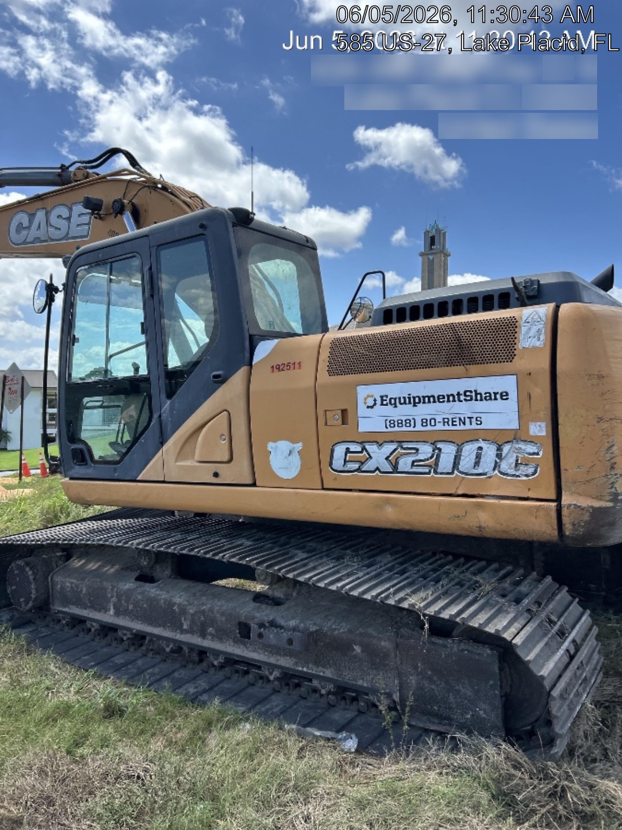 2015 Case CX210C CAB A/C, 9'-8" ARM, STEEL TRACKS, AUX HYD, THUMB