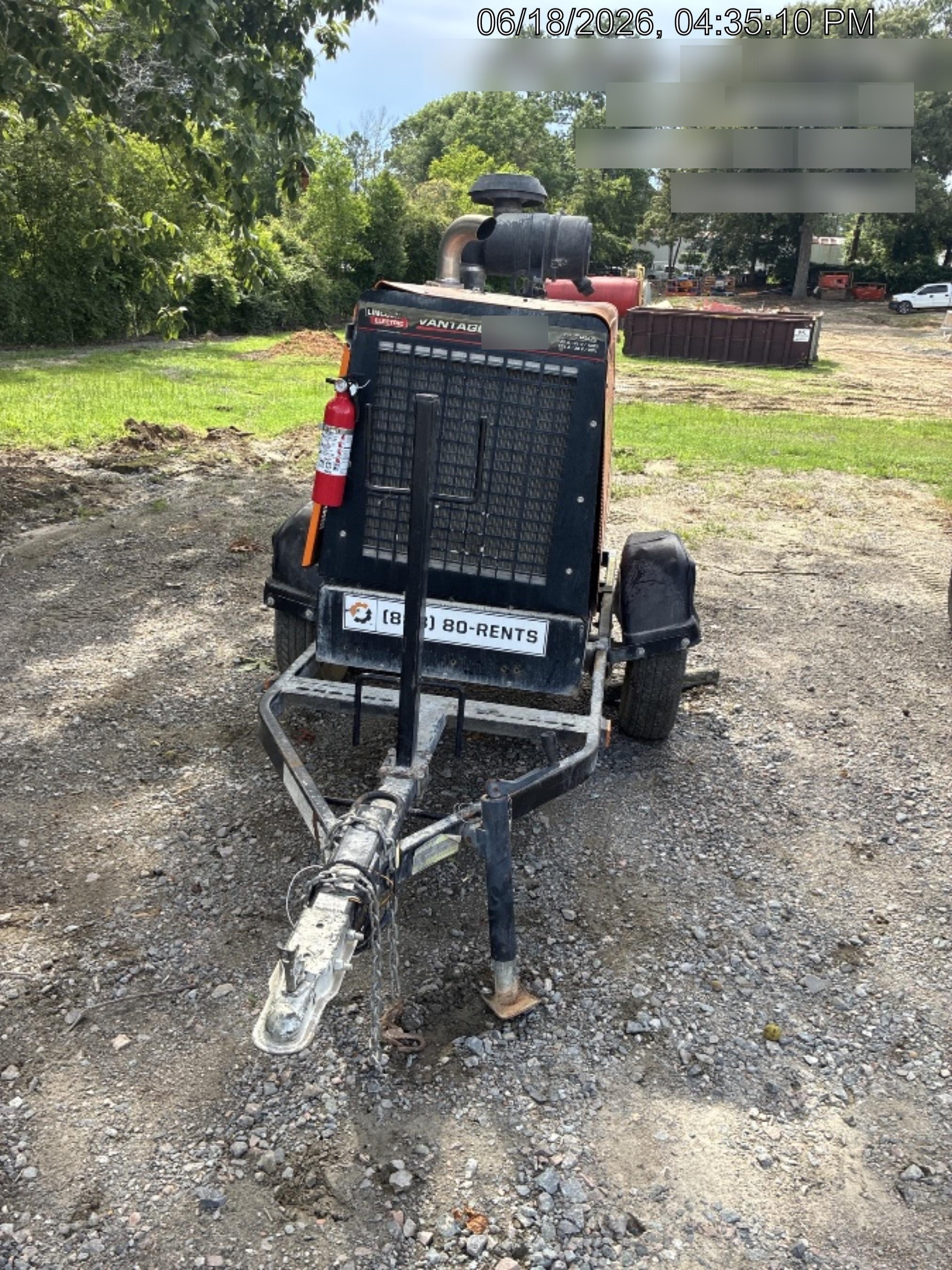 2021 Lincoln Electric Vantage 549X Ready Pak 3, ORANGE (includes trailer, cable rack, fender light kit)