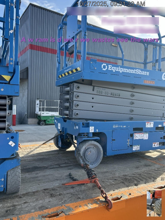 2018 Skyjack SJIII-3226 Skyjack SJIII3226 Scissor Lift w/Trojan Batteries