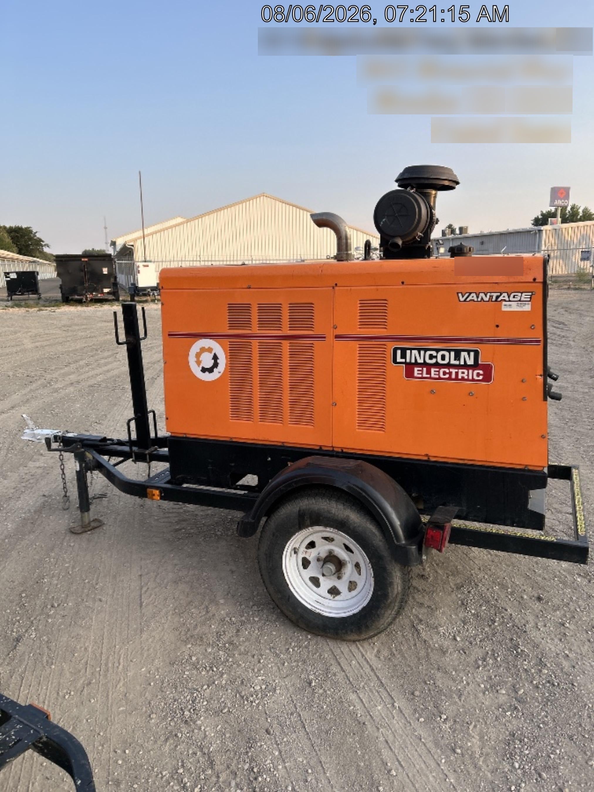 2021 Lincoln Electric Vantage 549X Ready Pak 3, ORANGE (includes trailer, cable rack, fender light kit)