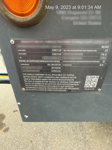 2021 ATLAS COPCO XAS188 CWK