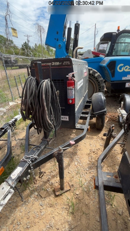 2019 Lincoln Electric Vantage 322 Welder Ready-Pak 3, Two wheel trailer, Fender and Light kit, Cable Rack