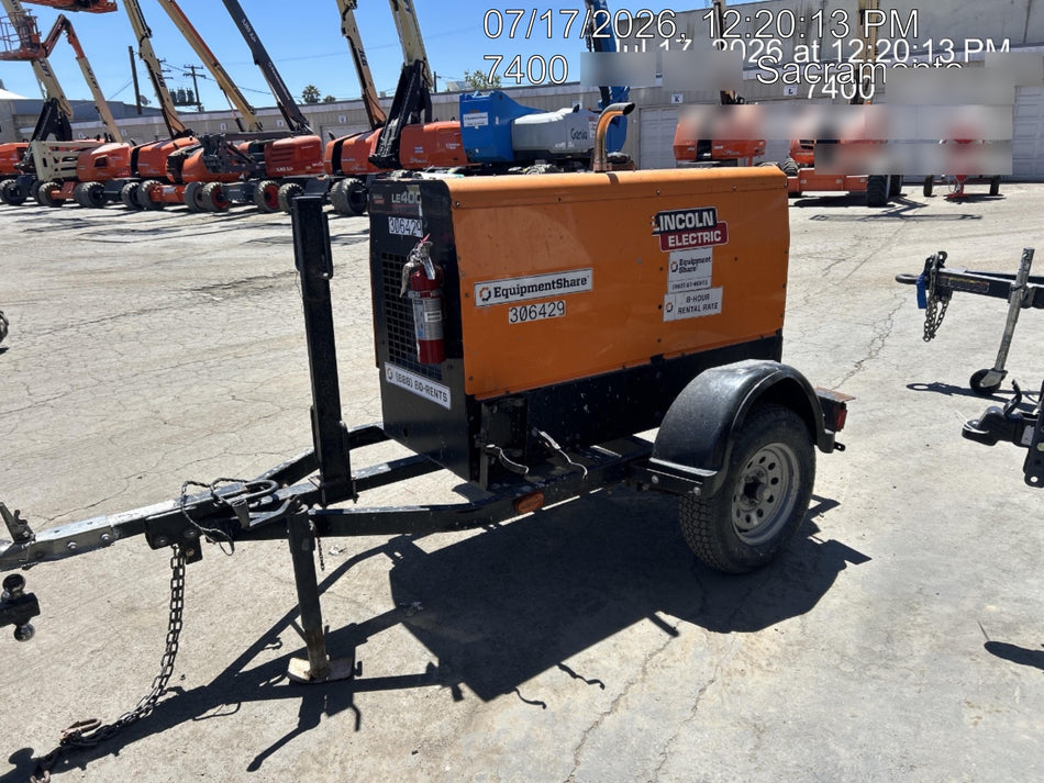 2023 Lincoln Electric LE400 Kubota V1505, Trlr, Cable Rack, Light Kit, ES Decals, T3